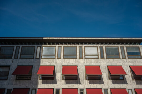 Stunning Architectural Facades Under a Clear Blue Sky