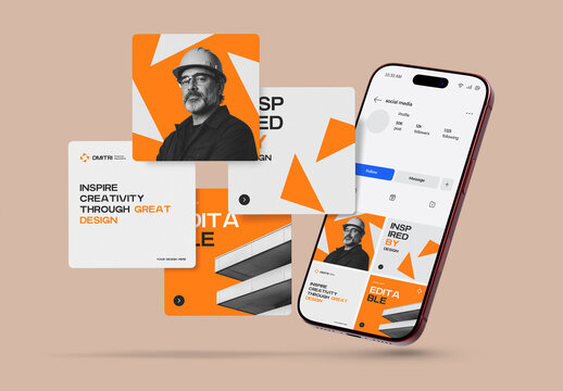 Social Media Square Post Banner Mockup