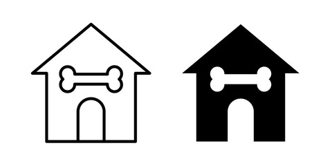 Pet house icon solid pictograms pack. EPS10