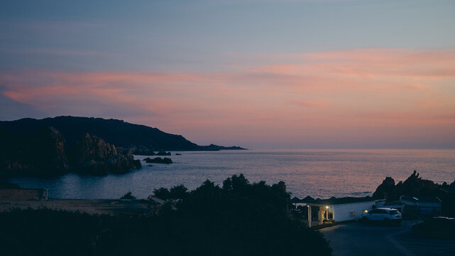 sunset over the sea in Sardinia