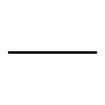 Horizontal black line dividing a space, a minimalist graphic element for design, separator on transparent background