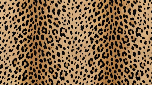 leopard print pattern background with natural animal skin fur texture and wild spots in brown and black colors for fashion design and textile wallpaper