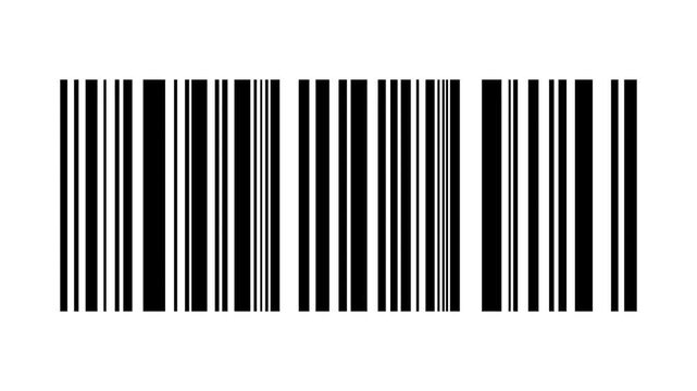Simple black barcode isolated on a white background