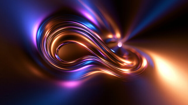 Glowing Infinity Symbol in Futuristic Neon Light Concept