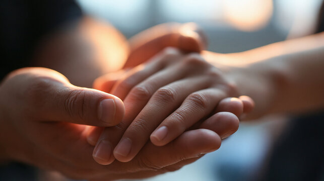 Hands Holding Each Other Offering Support and Comfort