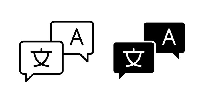 Translation icon minimal graphics series. EPS10