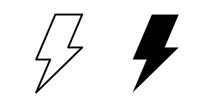 Thunder bolt icon minimal graphics series. EPS10