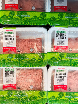 Trader Joe's organic ground turkey for sale in Kalamazoo, Michigan on August 11, 2026