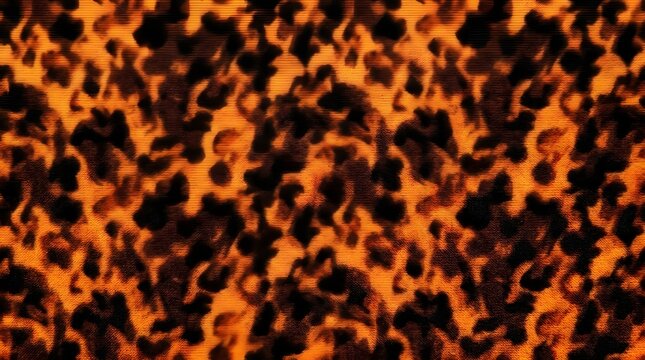 close up vibrant orange and black leopard fur texture pattern
