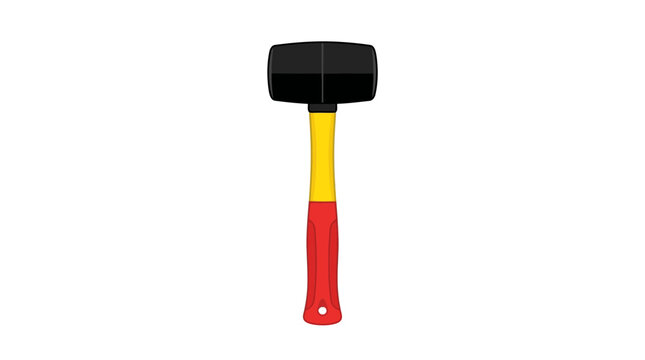 Action Event, Tool Use, Workshop, Illustration, Creative Environment, Side View, Concept of Pipe Wrench and Mallet