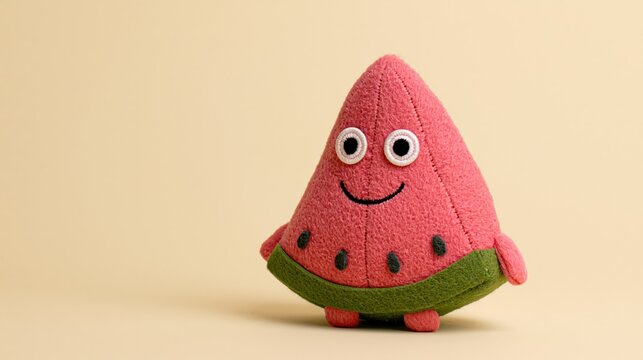 Cute Plush Watermelon Slice Monster Toy