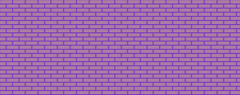 Purple brick wall pattern with pixel art style texture