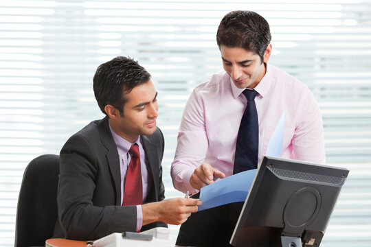 Executives working on new business plan 