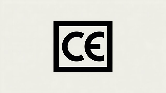 Black ce marking symbol for product safety compliance