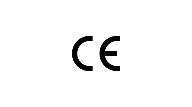 Black ce marking symbol icon for product safety certification
