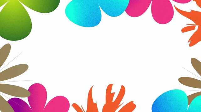 Colorful Retro Flower Power Vector Background &ndash; Groovy 70s Floral Pattern Design