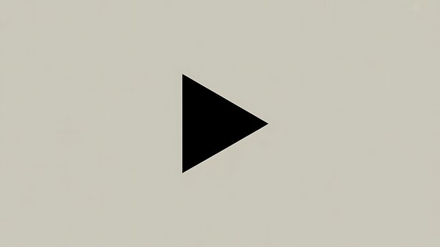 Black play button icon on a neutral grey background