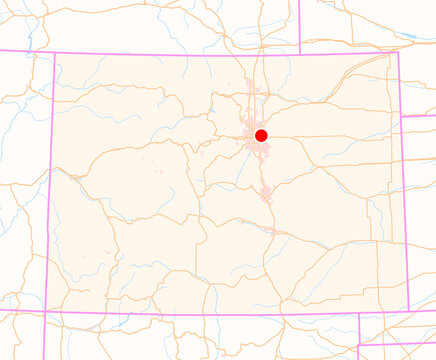 Location Map of Denver (Colorado, USA)