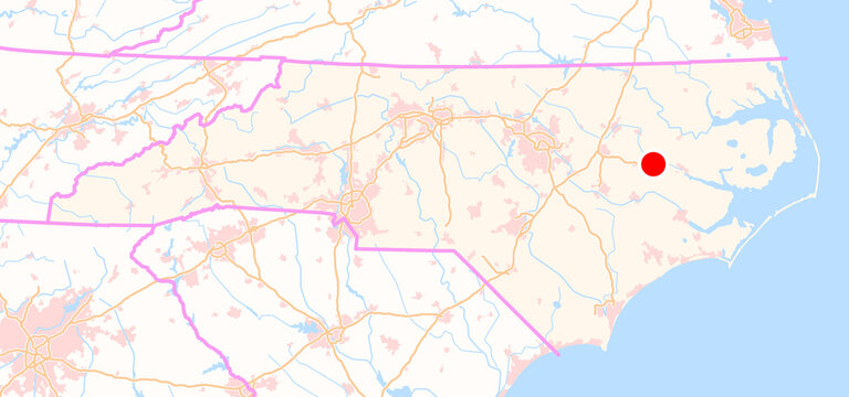 Location Map of Greenville (North Carolina, USA)