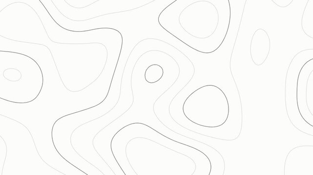 Minimalist abstract contour map lines background design with organic wavy grey topography pattern for modern graphic projects