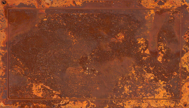 Heavy rusted industrial steel plate texture