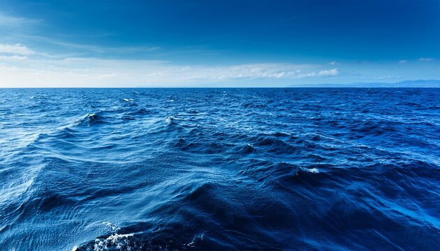 blue sea surface with waves