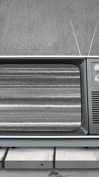 Old television with static 4k