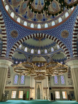 Inside view of Bishkek Central Mosque (Turkish Mosque) Kyrgystan
