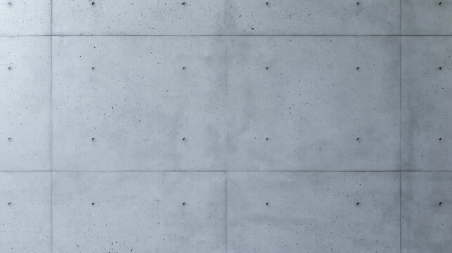 Smooth Gray Concrete Wall Texture with Architectural Formwork Holes
