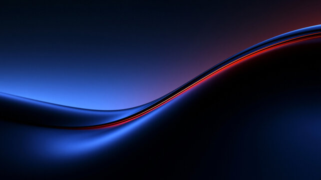 Abstract Modern Wave Background with Blue and Red Light