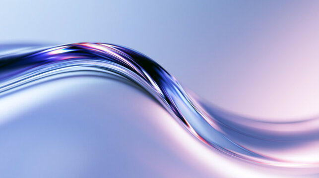 Abstract Smooth Liquid Wave Background with Purple Light
