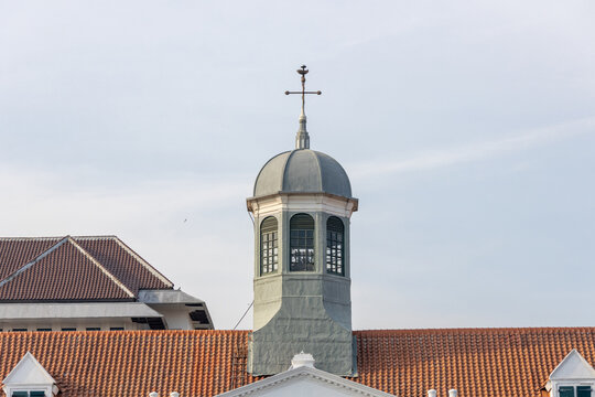 The clock tower of the Jakarta History Museum at Fatahillah Square