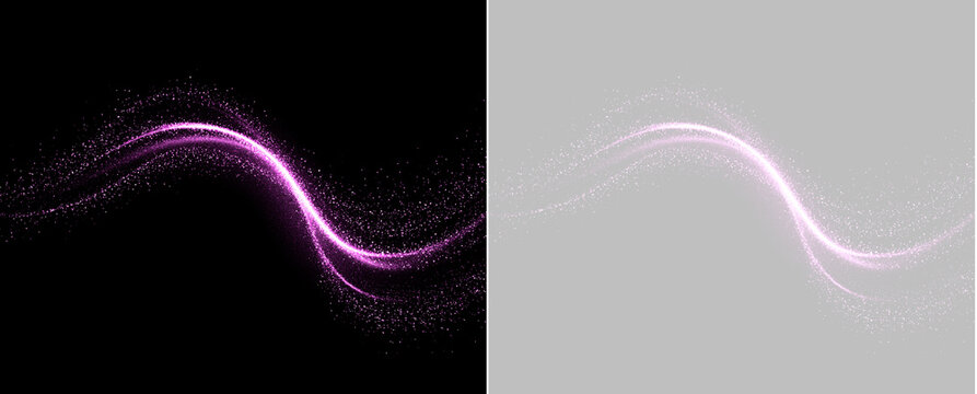 Transparent png pink light wave twirl effect with bright glowing curve decoration background sparkle energy overlay vector illustration modern design element isolated results all abstract beam trail