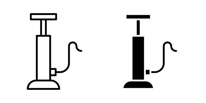 Air pump icon flat illustrations group