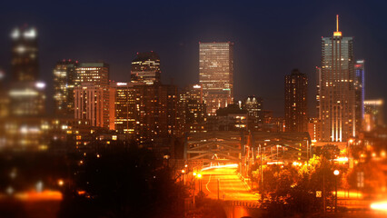 Fototapeta premium Dreamlike Downtown Denver Skyline at Night