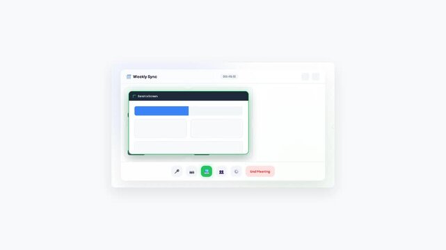 Online Video Conference and Screen Sharing Meeting Animation