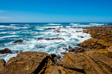 Waves hitting the rocks on the Eastern Cape South Africa © Martijn