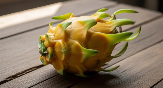 Golden Dragon Fruit Yellow Pitaya with Natural Textured Skin