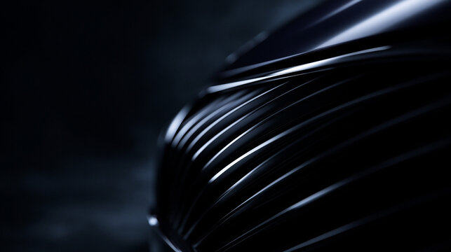 Sleek Modern Car Grille Detail in Dark Studio
