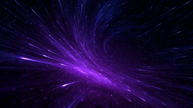 Futuristic Purple Hyperspace Motion and Speed Trails Background