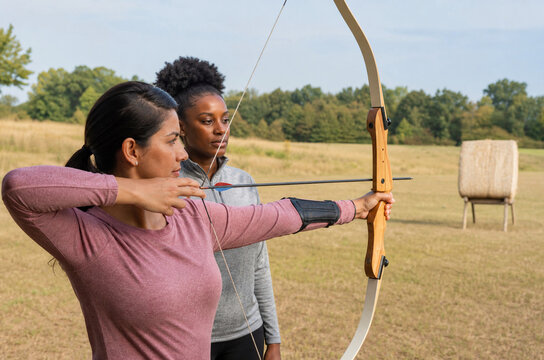Community Archery Student Practicing Form