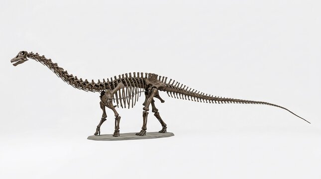 Majestic Diplodocus hallorum Sauropod Dinosaur with Extremely Long Tail and Elongated Body Grazing in a Prehistoric Jurassic Landscape Scene