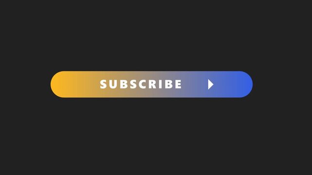 Modern Gradient Subscribe Button with Smooth Color Transition and Shine Effect, Clear Call-to-Action Element for Social Media, Content Channels, Platforms and Growing Audience Engagement