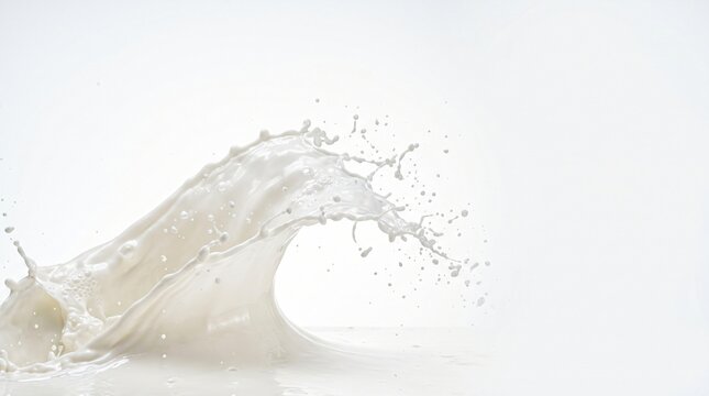 Silky White Milk Splash Wave