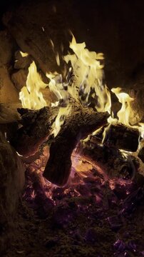 The healing power of a wood fire in a camping environment.