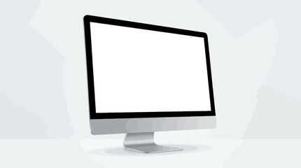 Fototapeta premium Modern All-in-One Desktop Computer Mockup with Blank White Screen Isolated on Light Background for Software Presentation and Web Design