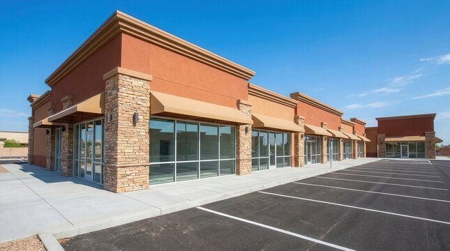 Diverse building featuring both retail and office options with a modern, versatile space for sale or lease and an awning.