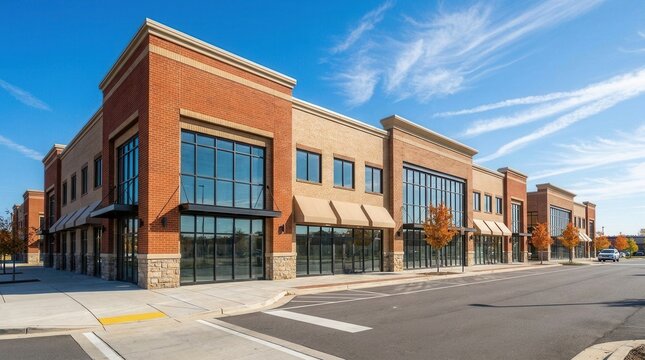 Prime commercial property featuring available space for rent or purchase in a mixed-use office building and storefront with awnings.