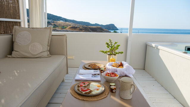 Taste of Milos: A Mediterranean breakfast with stunning views overlooking Greece's coastline