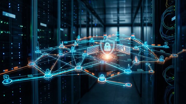 Digital network visualization inside a modern data center